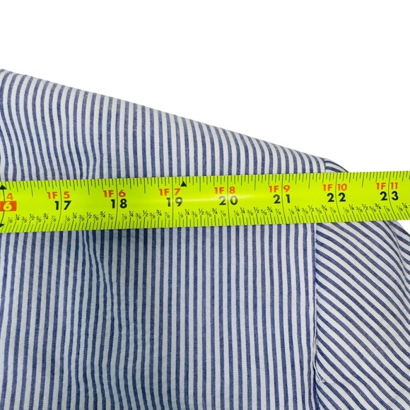 Saddlebred Mens Seersucker Blazer Jacket Blue White Stripe Cotton 54R Easter - Picture 12 of 15